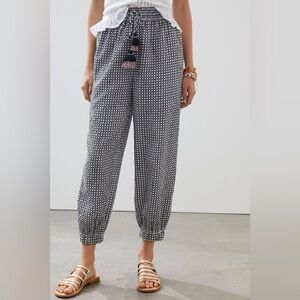 Ollari Anthropologie Boho Tassel Jogger Pants